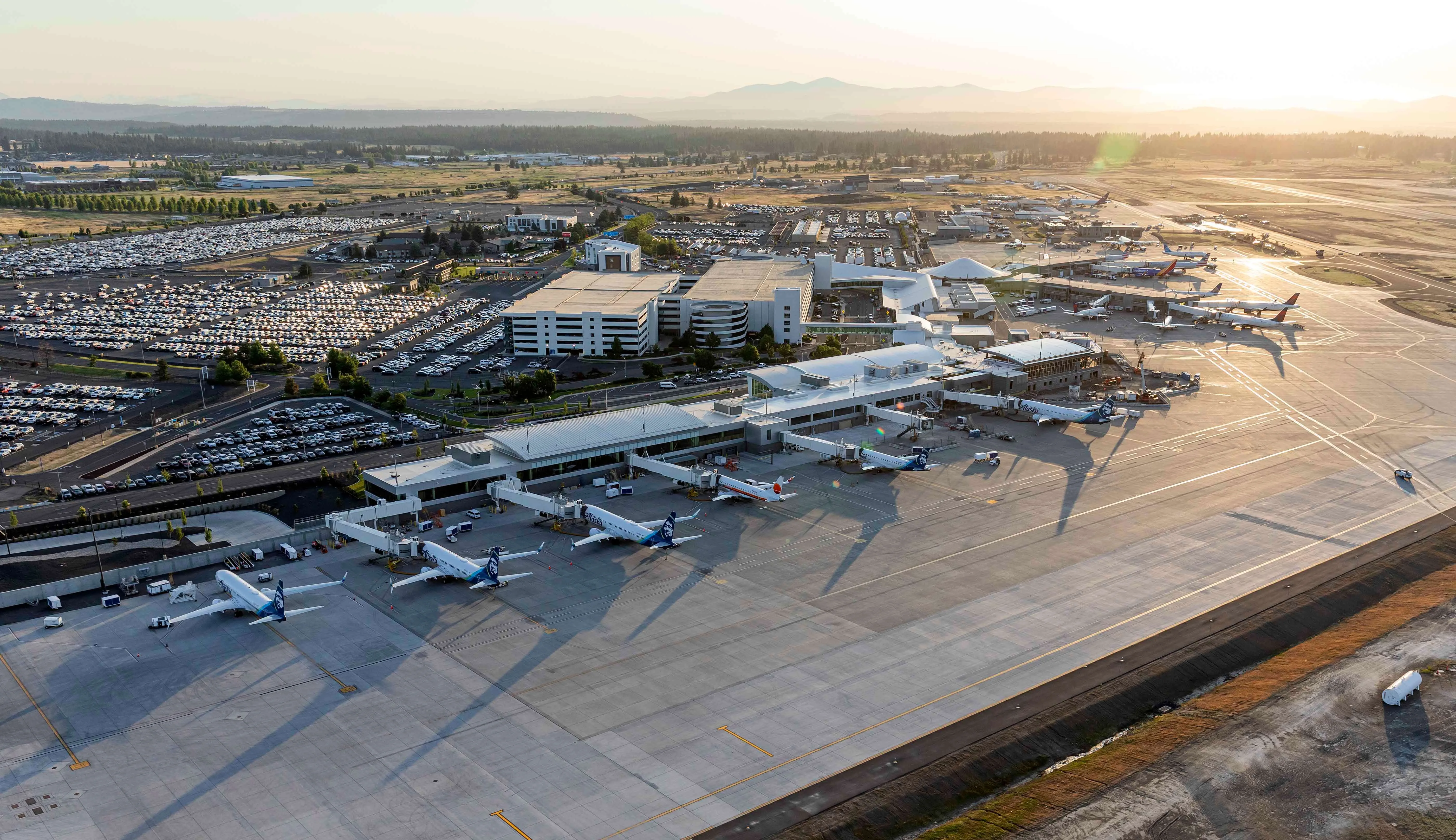 Overhead photo of Spokane International Airport