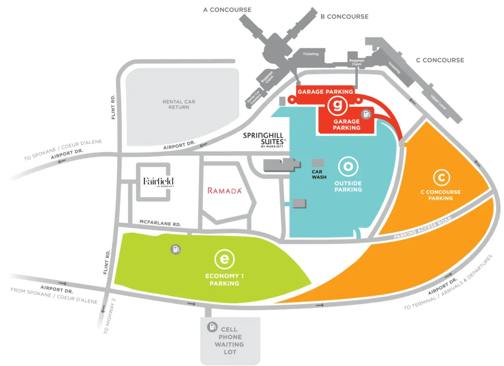 Spokane Parking map