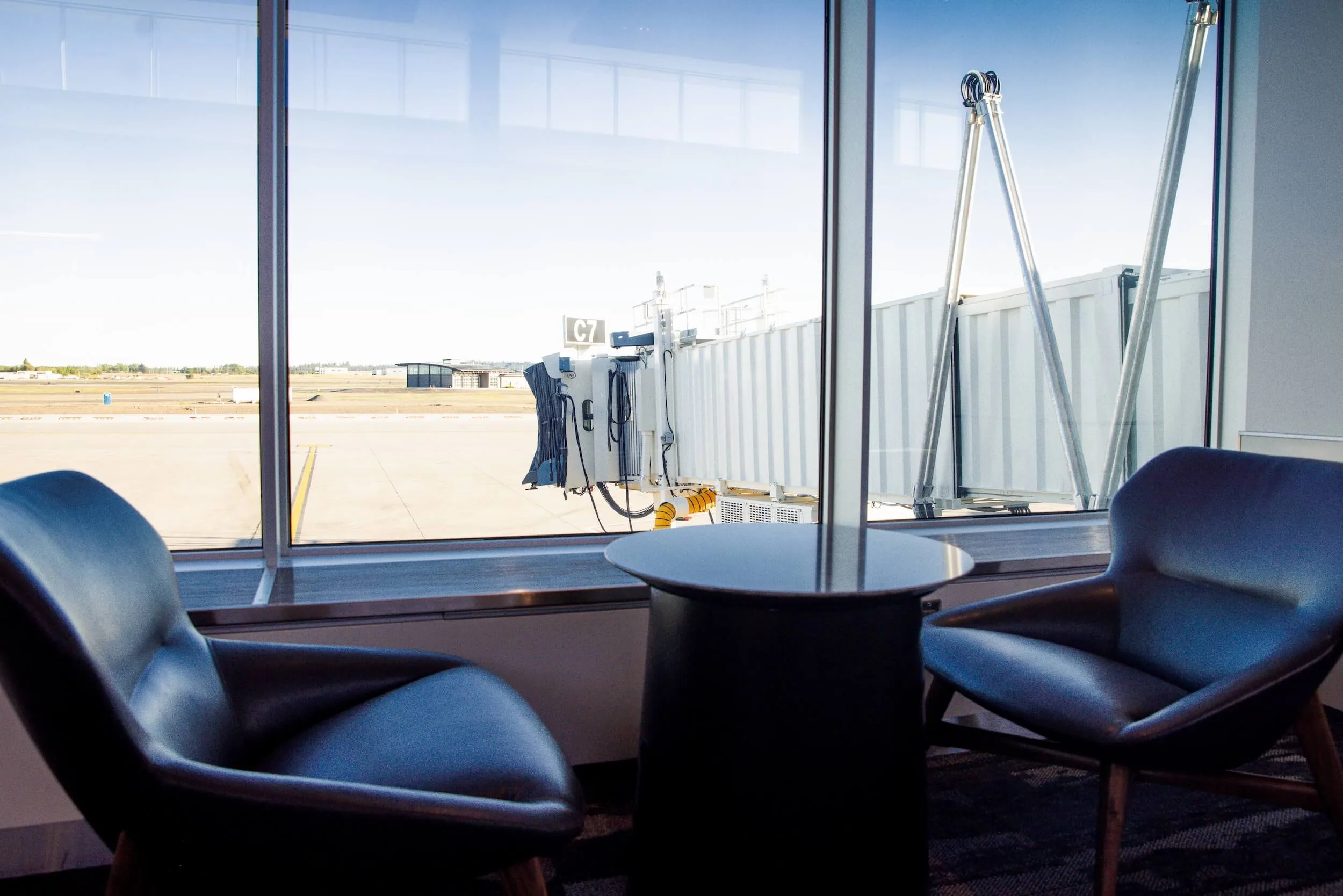 chairs overlooking terminal